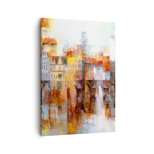 Schilderen op canvas - Ook onder de brug is het mooi - 50x70 cm