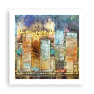 Poster - Een zonnige metropool - 50x50 cm