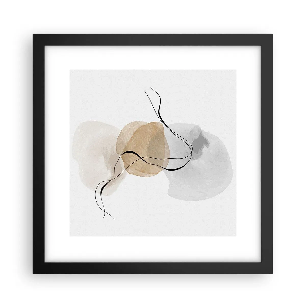 Poster in een zwarte lijst - Lucht kralen - 30x30 cm