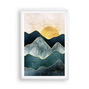 Poster in een witte lijst - Achter de zeven bergen - 61x91 cm