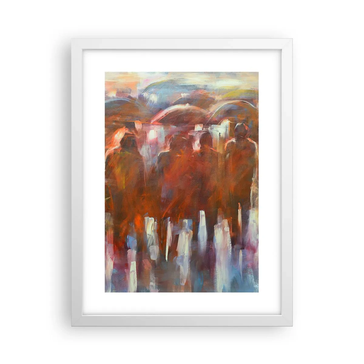 Poster in een witte lijst - Zelfs bij regen en mist - 30x40 cm