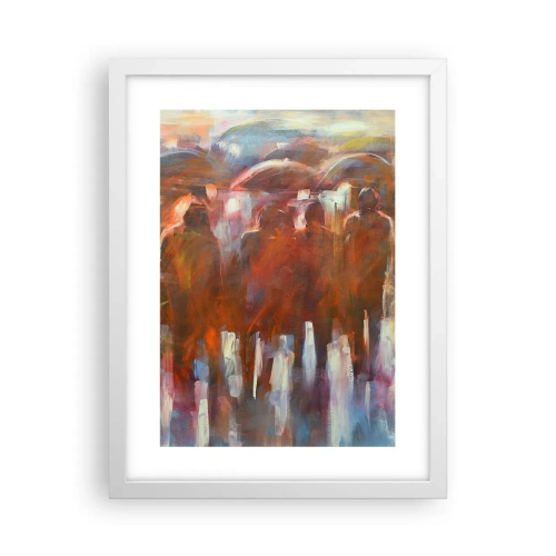 Poster in een witte lijst - Zelfs bij regen en mist - 30x40 cm