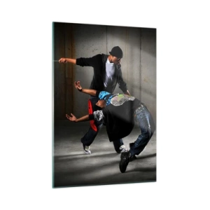 Schilderen op glas - Dansend met de straatwind - 50x70 cm