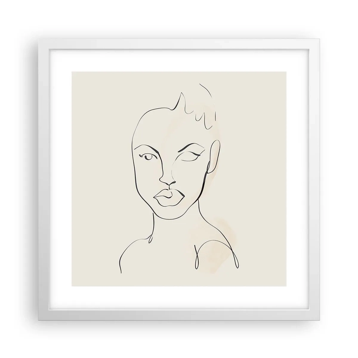 Poster in een witte lijst - Een overzicht van sensualiteit - 40x40 cm