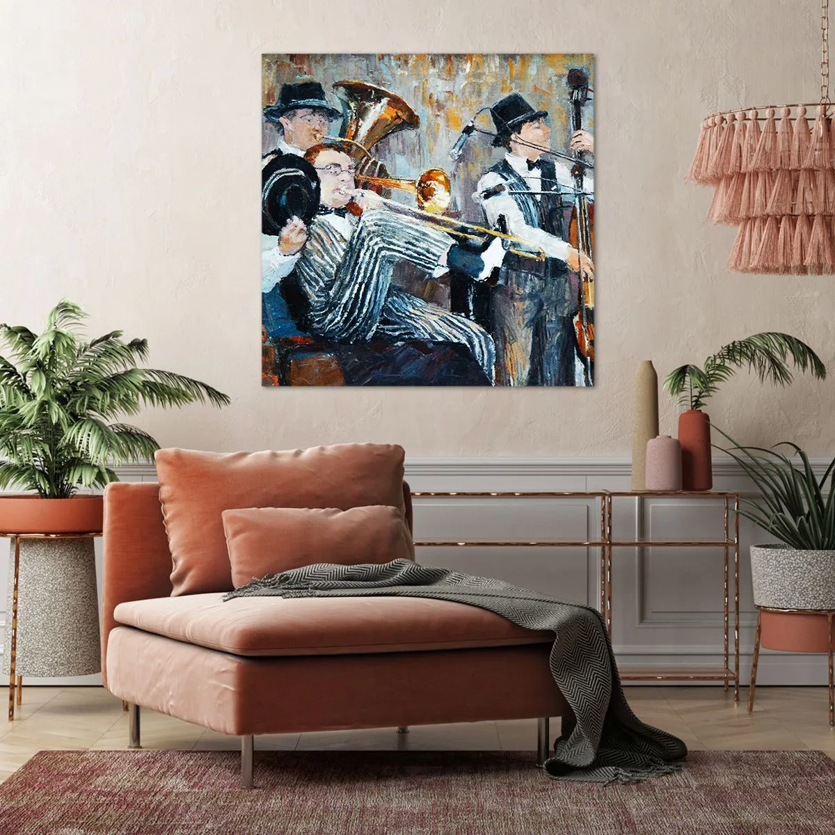 Schilderen op canvas - Al die jazz - 30x30 cm