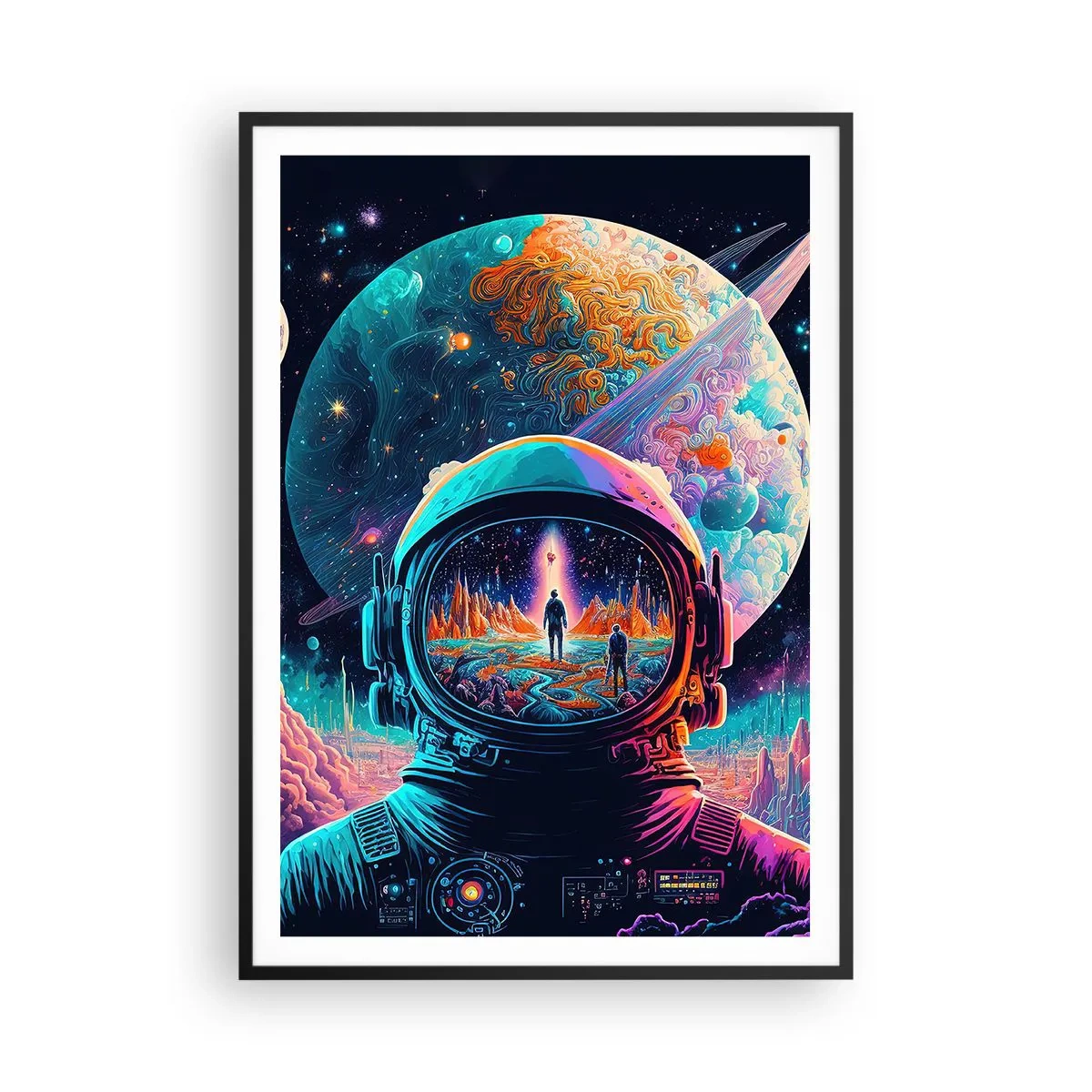 Poster in een zwarte lijst - Filosofen hebben er niet van gedroomd - 70x100 cm