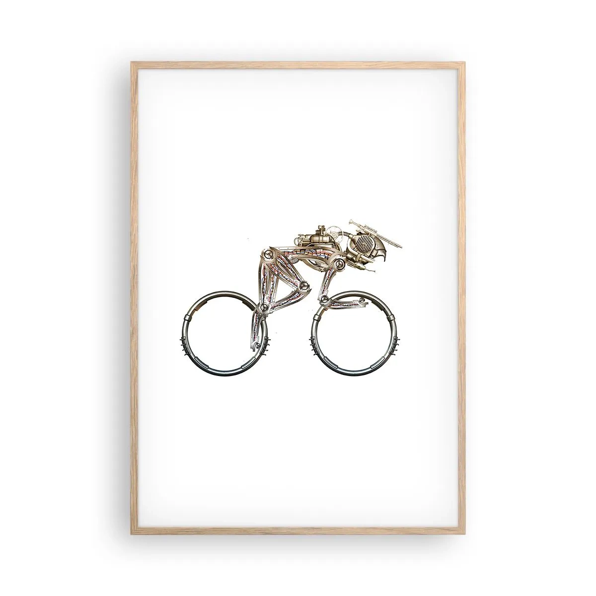 Een poster in een licht eiken lijst - Een prachtige machine - 70x100 cm