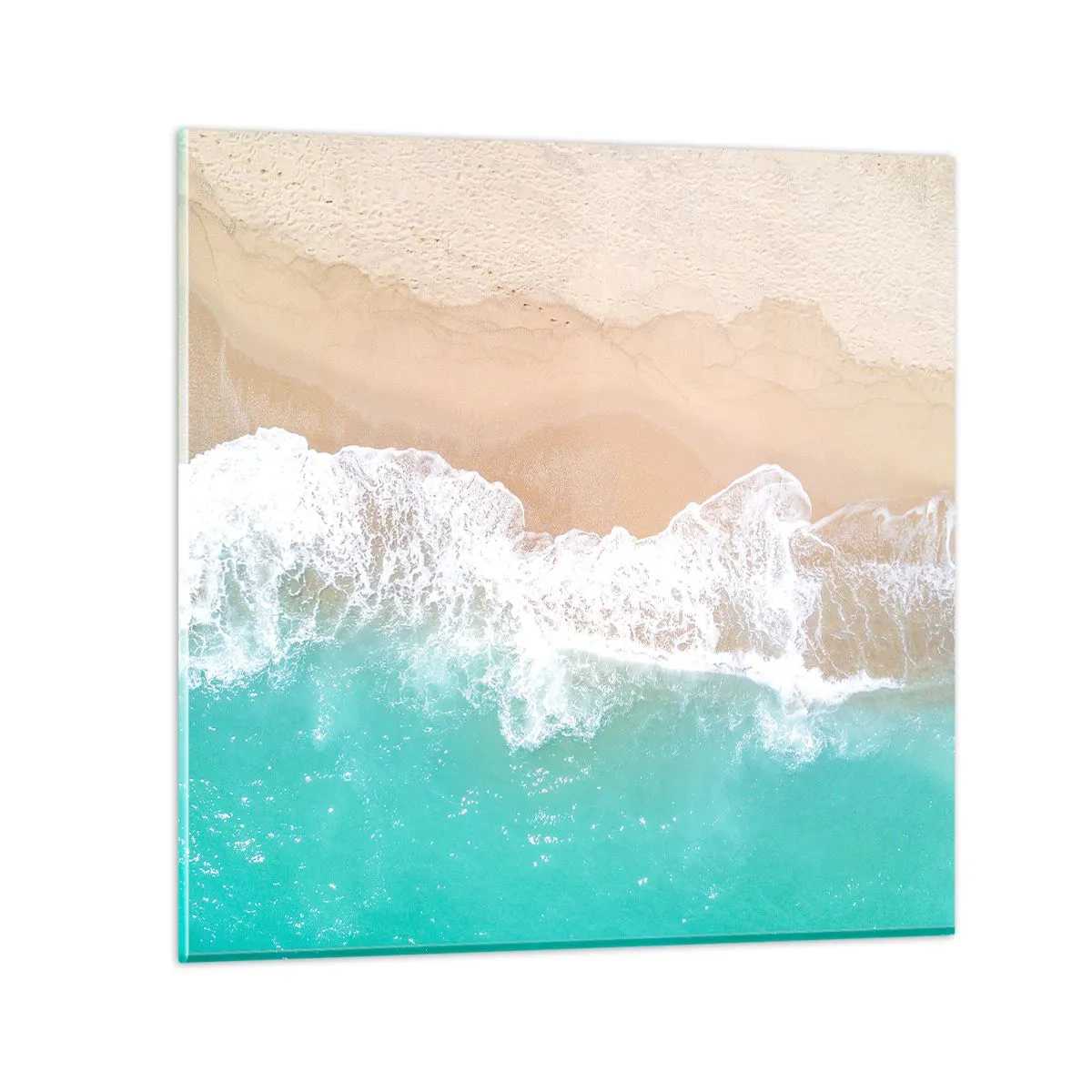 Schilderen op glas - Een strelende aanraking - 50x50 cm