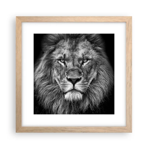 Een poster in een licht eiken lijst - In een kroningskleed - 30x30 cm