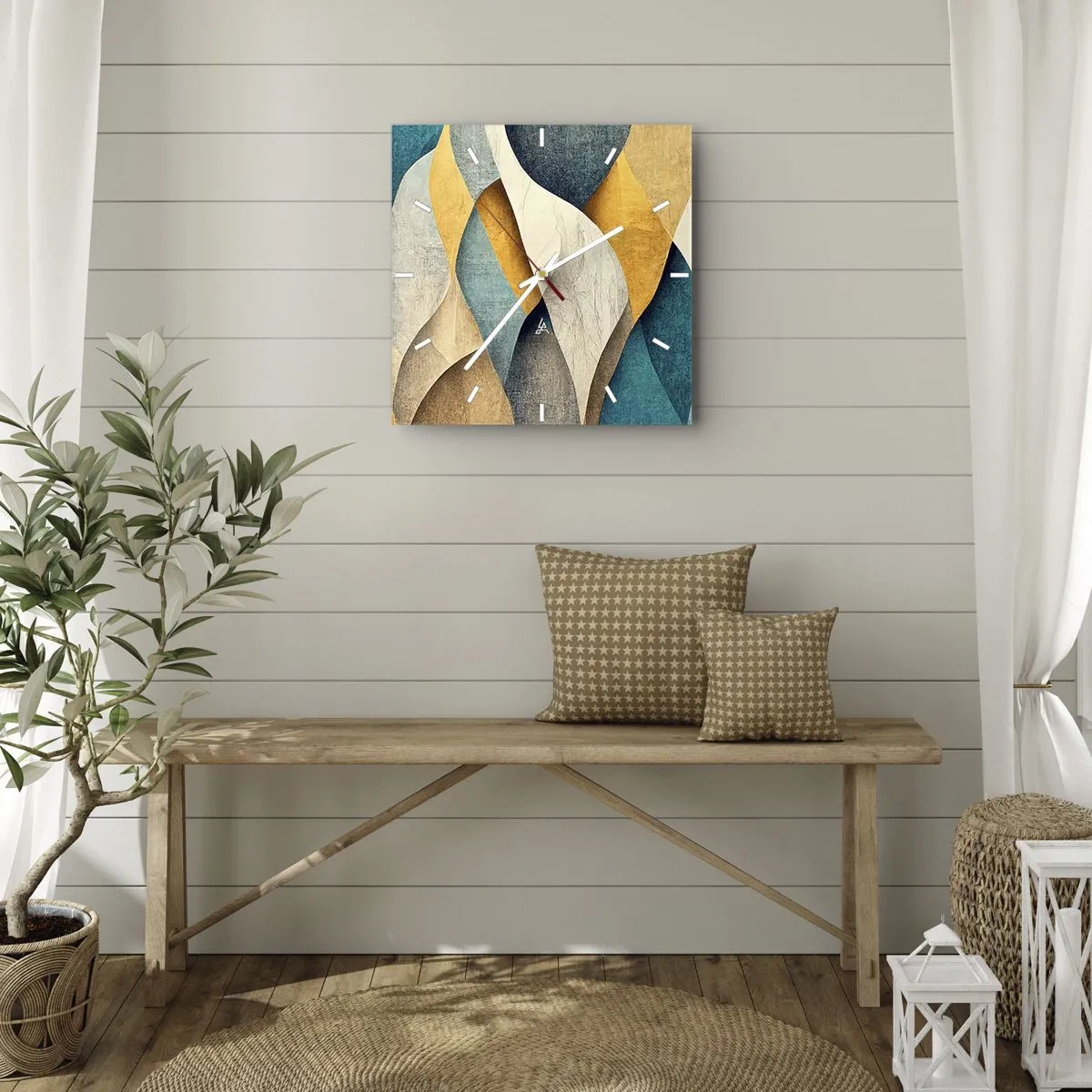 Wandklok - Klok - Ritme en beweging - 40x40 cm