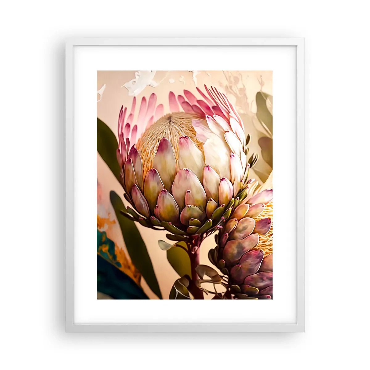 Poster in een witte lijst - Teeder omarmd - 40x50 cm