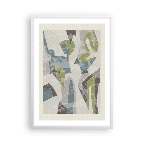 Poster in een witte lijst - Compositie achter het glas - 50x70 cm