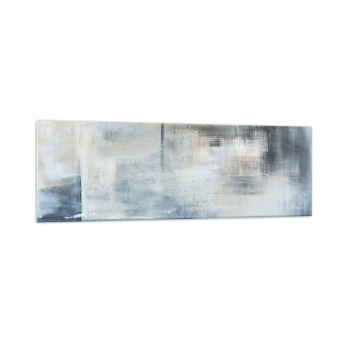 Schilderen op glas - Achter het blauwe gordijn - 160x50 cm