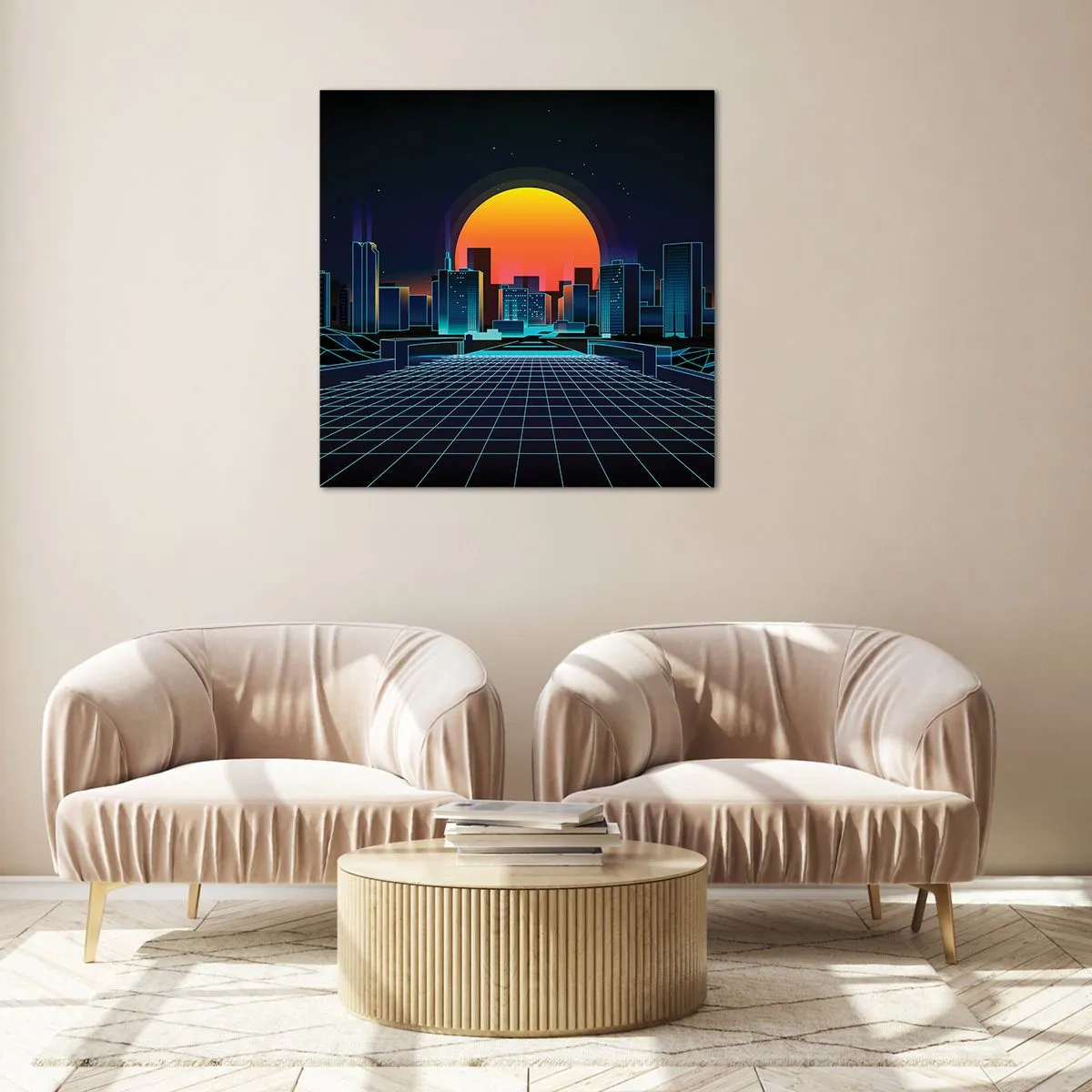 Schilderen op glas - Wil je nog steeds naar het echte? - 60x60 cm