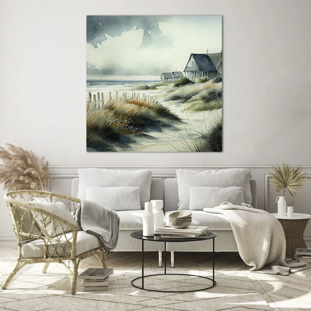 Schilderen op glas - Weg van de drukte - 60x60 cm