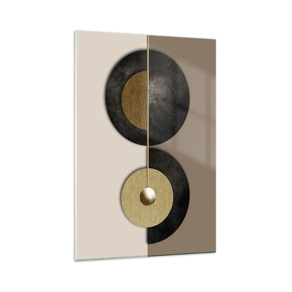 Schilderen op glas - Variaties rond de cirkel - 80x120 cm