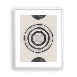 Poster in een witte lijst - Wat belangrijk is, is wat er tussenin zit - 40x50 cm