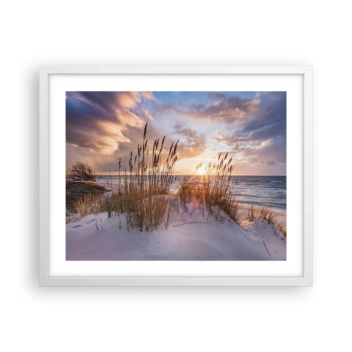 Poster in een witte lijst - Afscheid van de zon en de wind - 50x40 cm