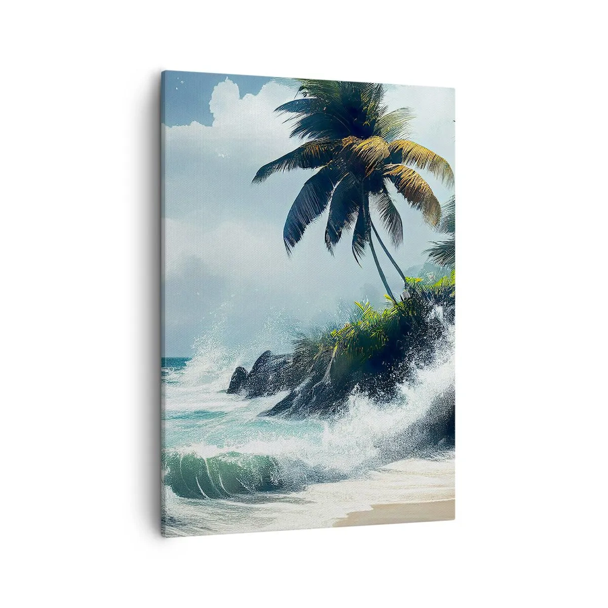Schilderen op canvas - Op een tropische kust - 50x70 cm