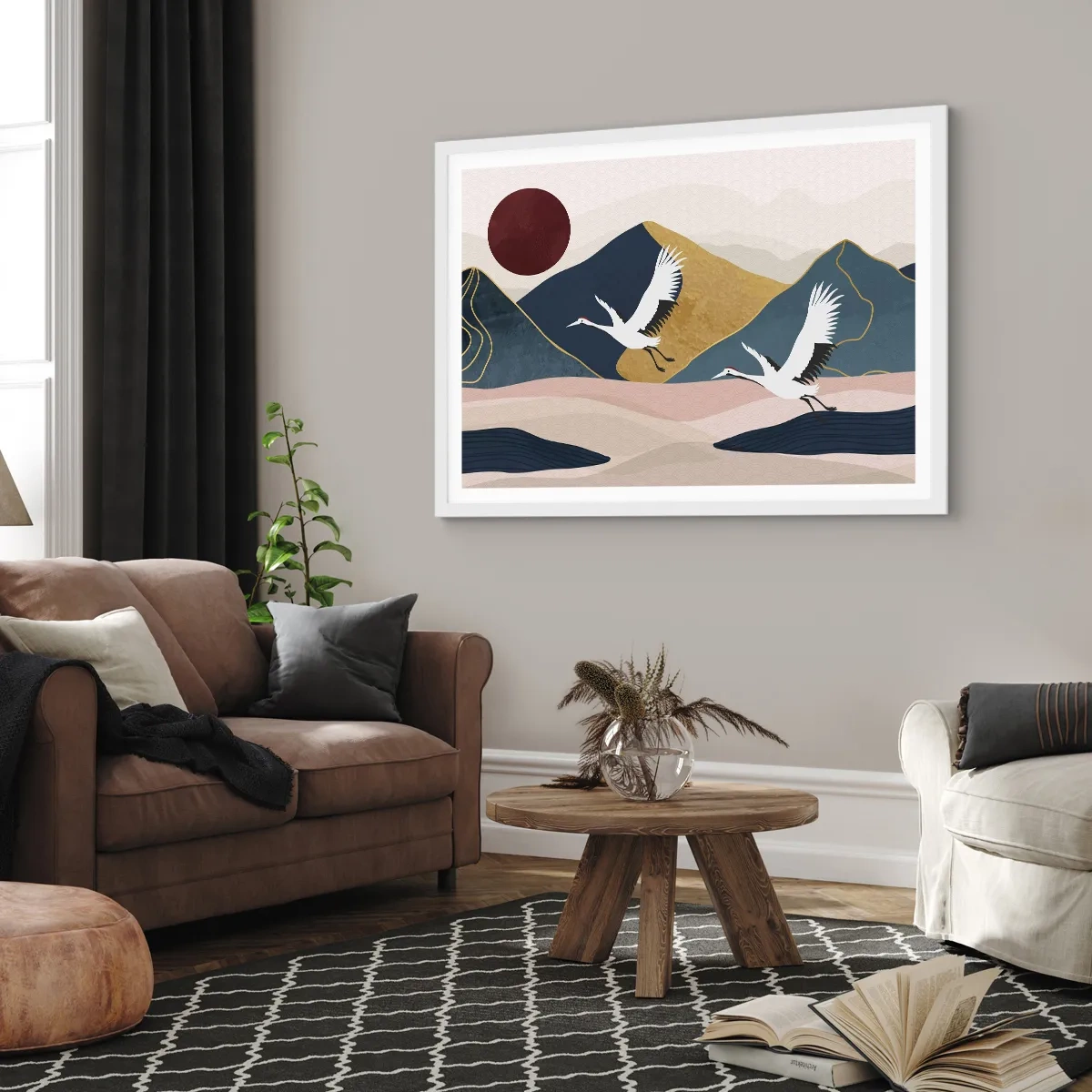 Poster in een witte lijst - Het is weer een dag GEGAAN - 40x30 cm