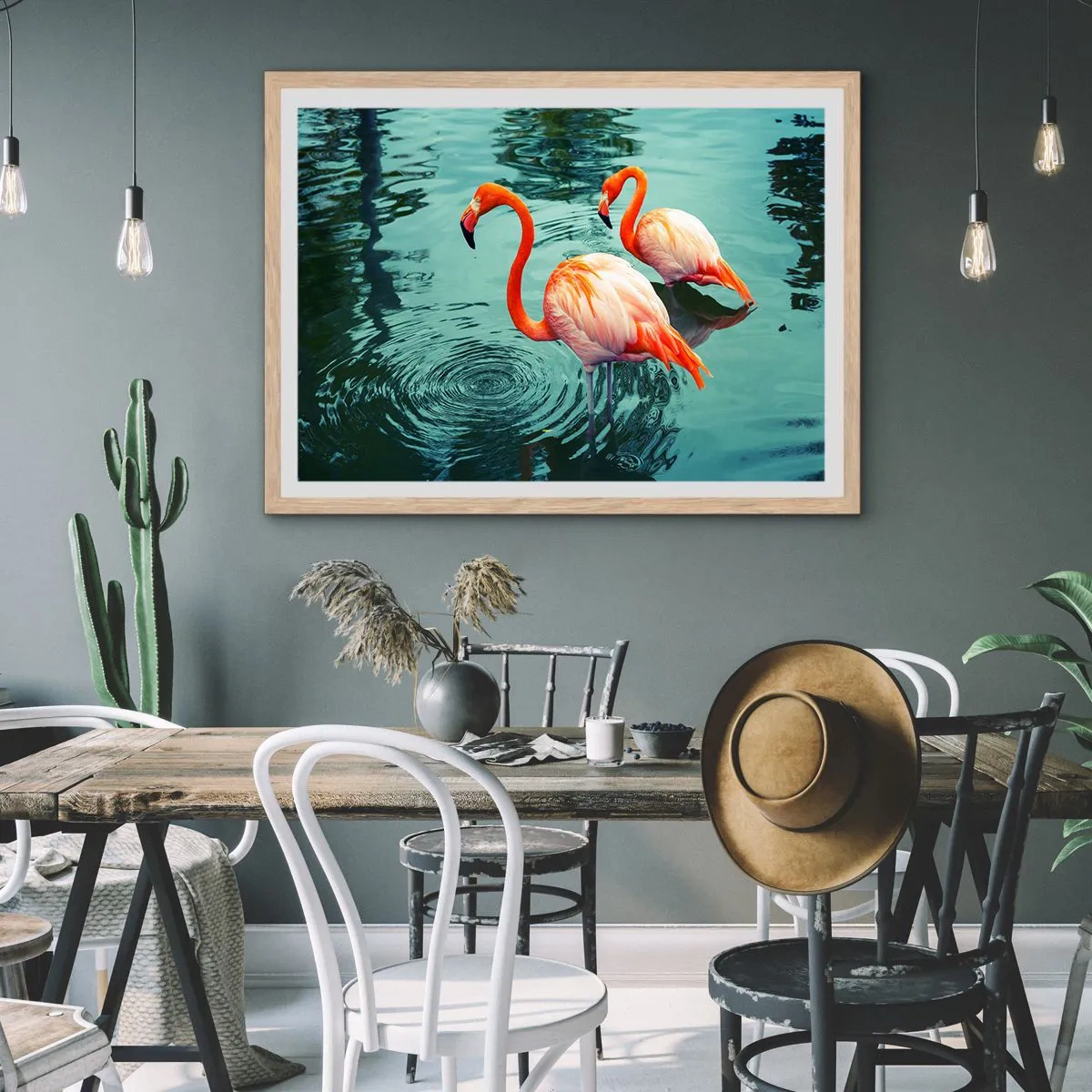 Een poster in een licht eiken lijst - We zijn nu in de mode - 70x50 cm