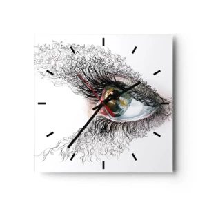 Wandklok - Klok - Kijk recht in de ziel - 30x30 cm