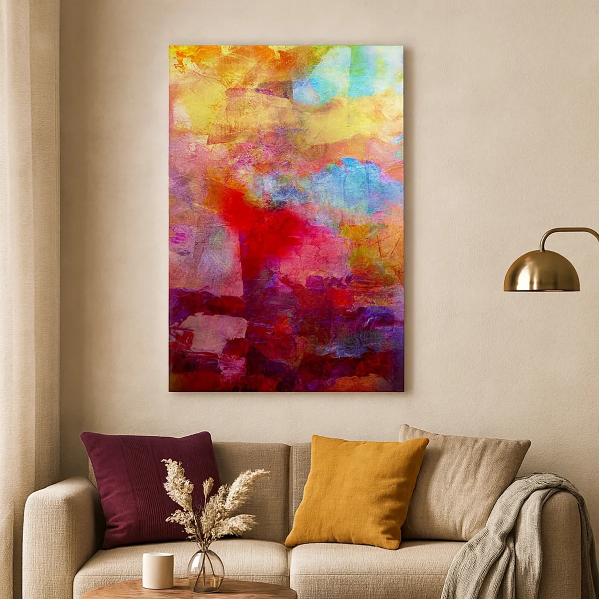 Schilderen op canvas - Kijk in de regenboog - 50x70 cm