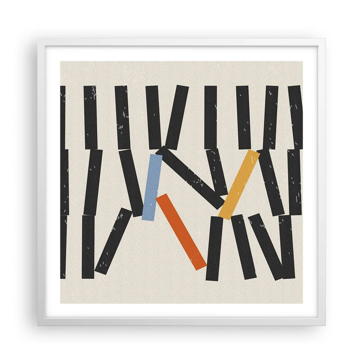 Poster in een witte lijst - Domino – compositie - 60x60 cm