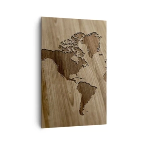 Schilderen op canvas - De wereld ligt op tafel - 80x120 cm