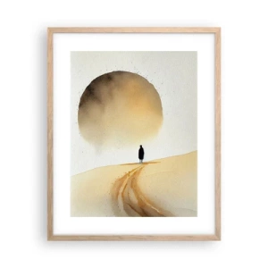 Een poster in een licht eiken lijst - Altijd verlangen - 40x50 cm
