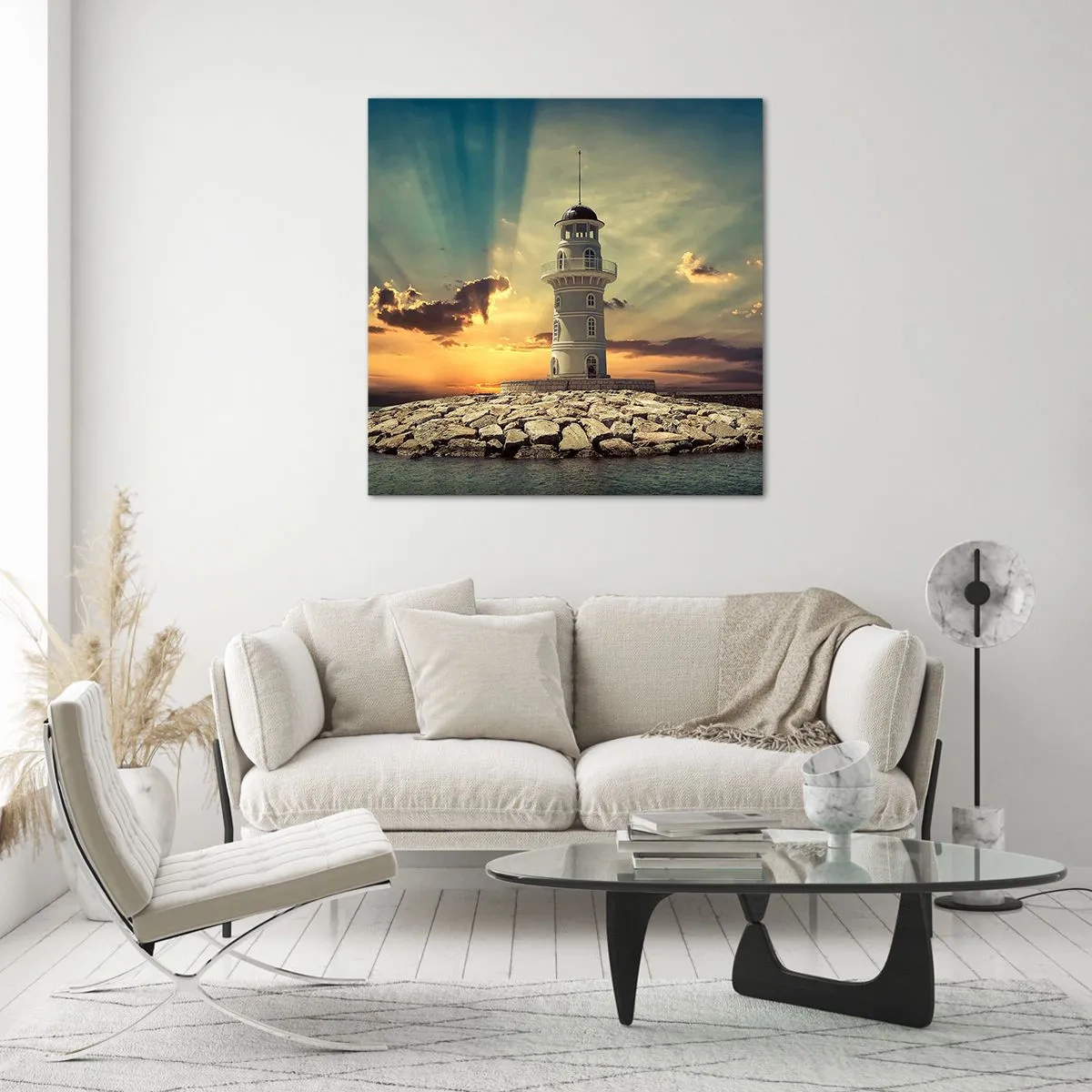 Schilderen op glas - Licht - Goed - Schoonheid - 30x30 cm