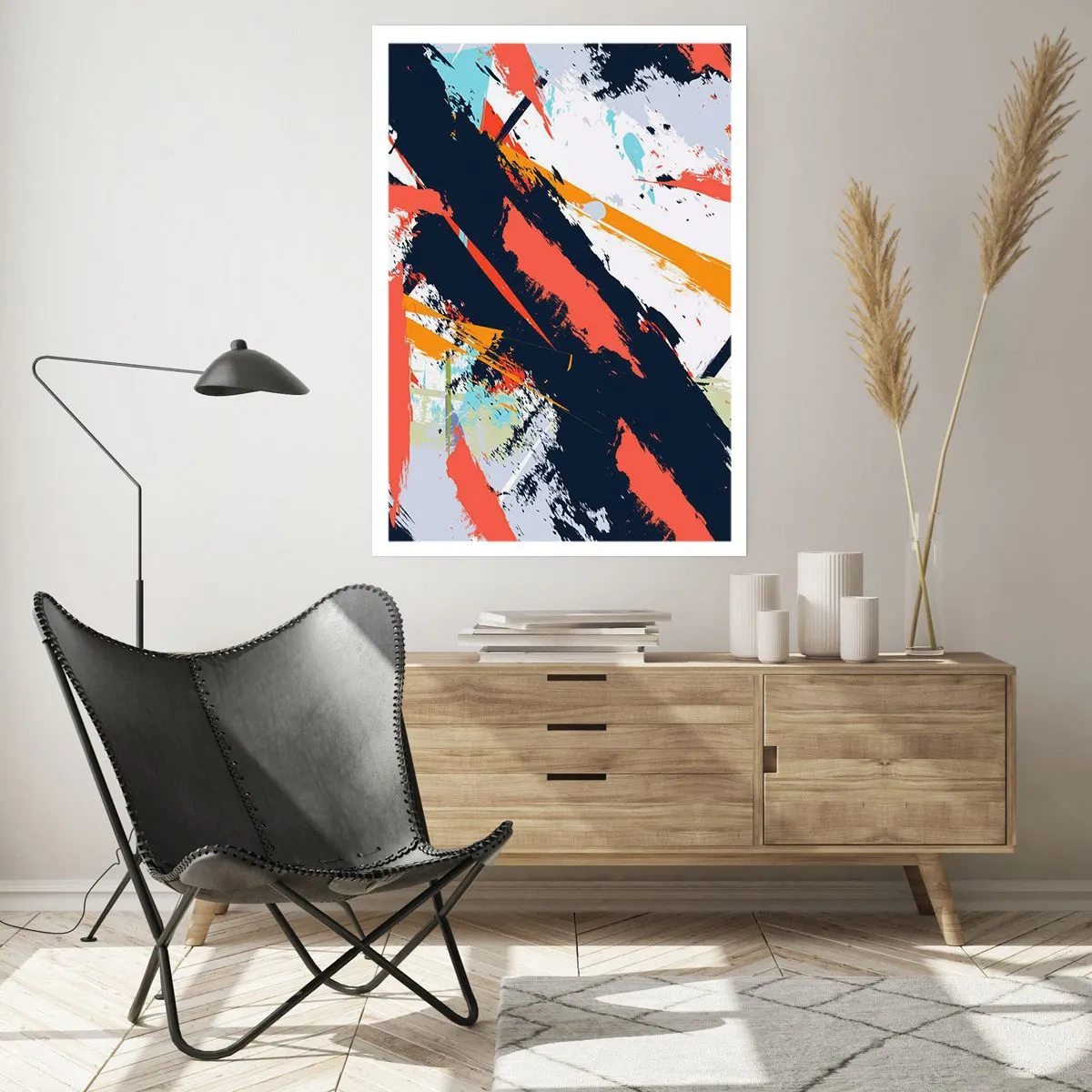 Poster - Dynamische compositie - 61x91 cm