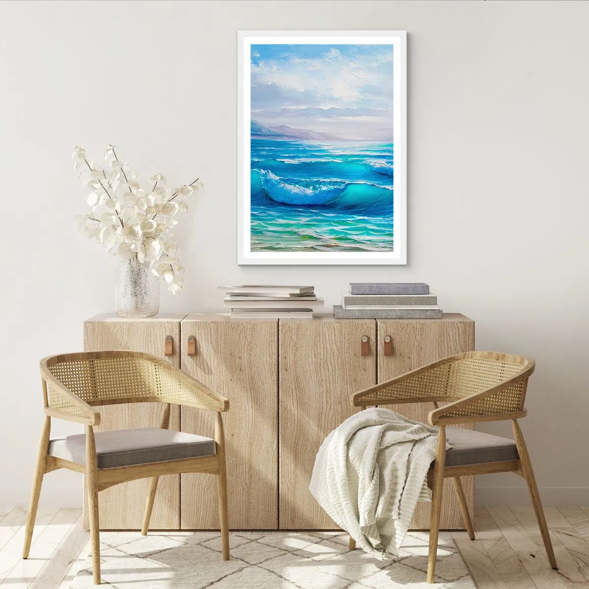 Poster in een witte lijst - Het brengt verlichting - 70x100 cm