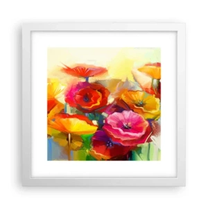 Poster in een witte lijst - Niet alleen rood - 30x30 cm