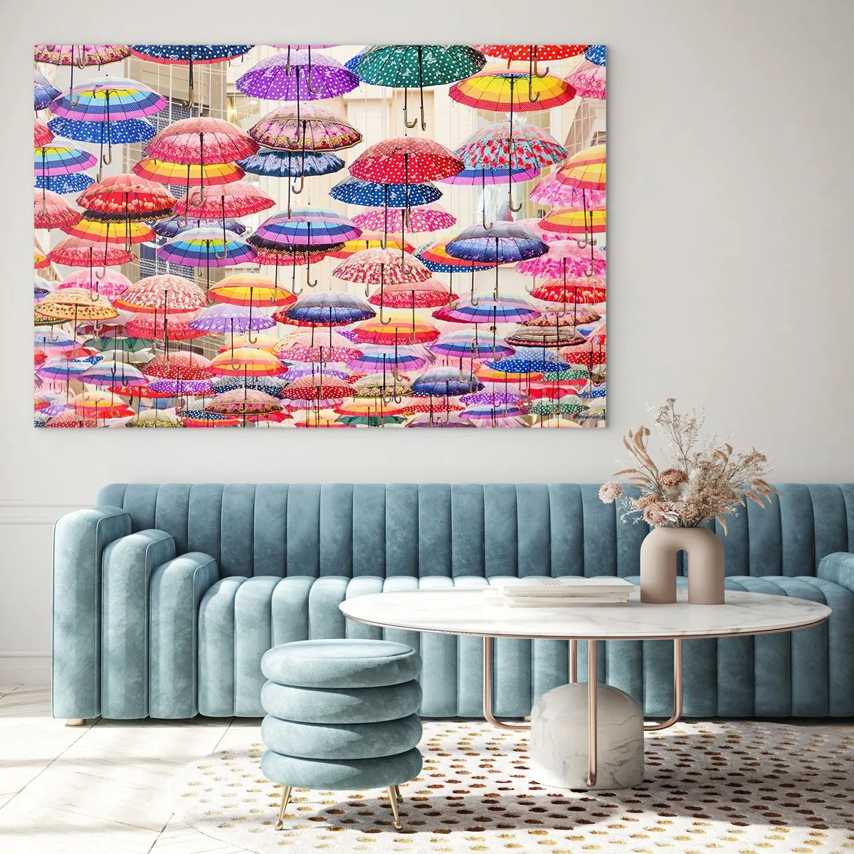 Schilderen op glas - Stadsweide - 120x80 cm