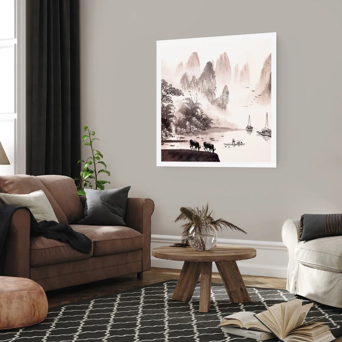 Poster - Het exotische alledaagse leven van het Oosten - 60x60 cm