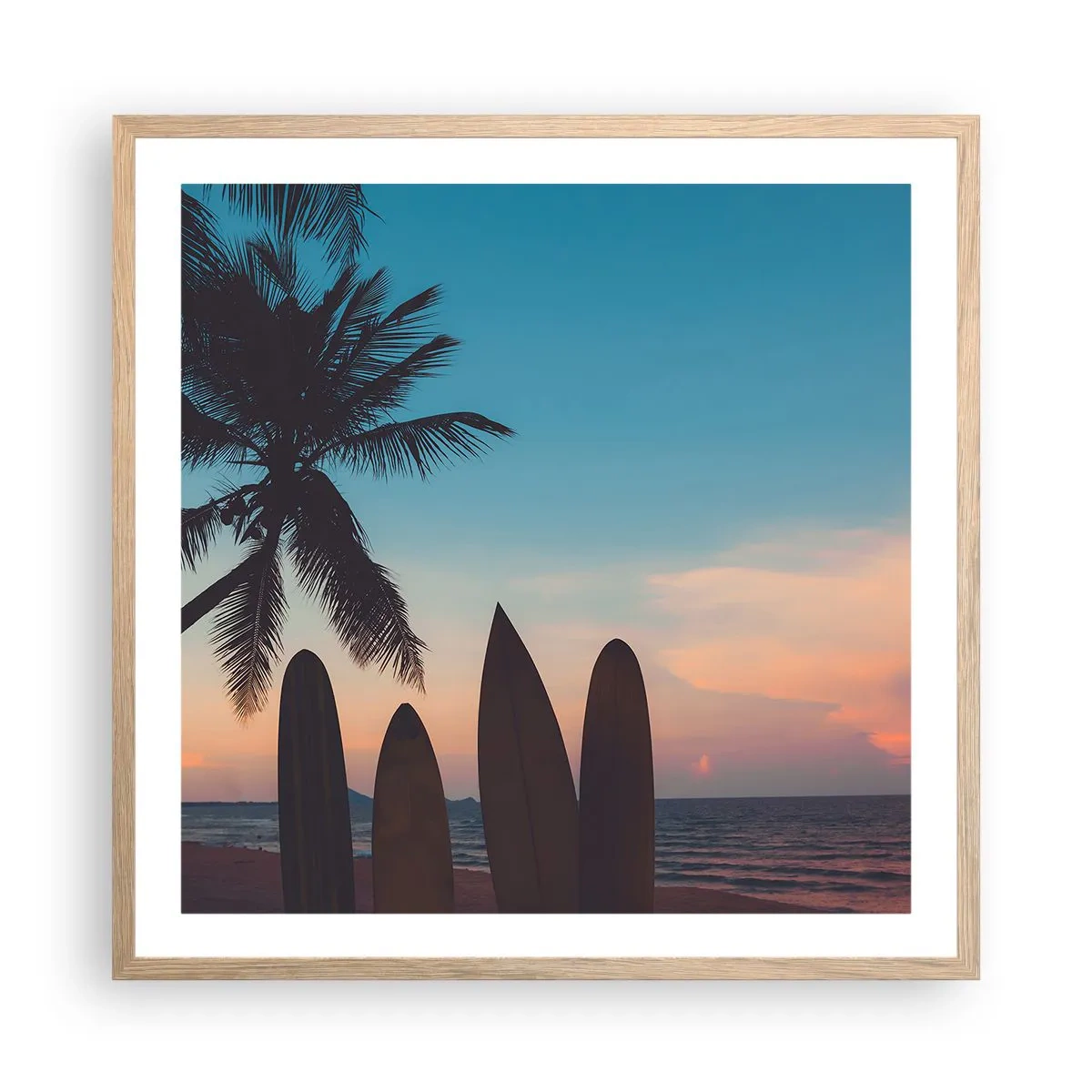 Een poster in een licht eiken lijst - Morgen wordt ook leuk - 60x60 cm