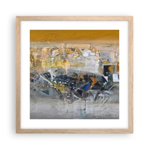 Een poster in een licht eiken lijst - Alles komt goed - 40x40 cm