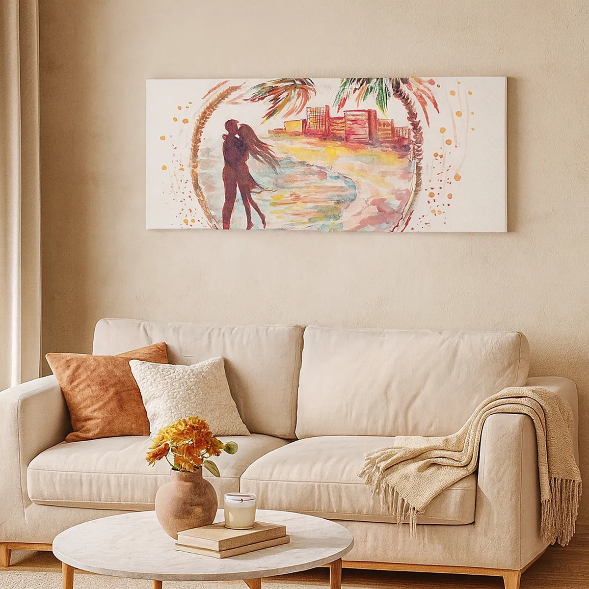 Schilderen op canvas - Romantische vakantie - 30x30 cm