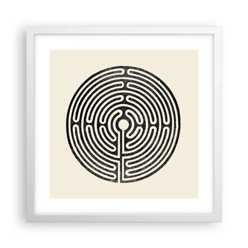 Poster in een witte lijst - Mysterieuze orde - 40x40 cm