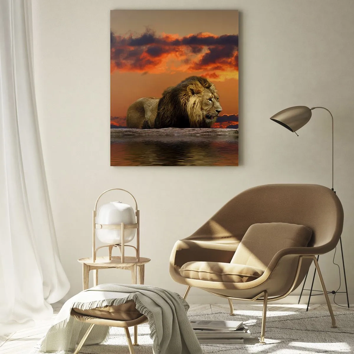 Schilderen op glas - Koning van de natuur - 50x70 cm