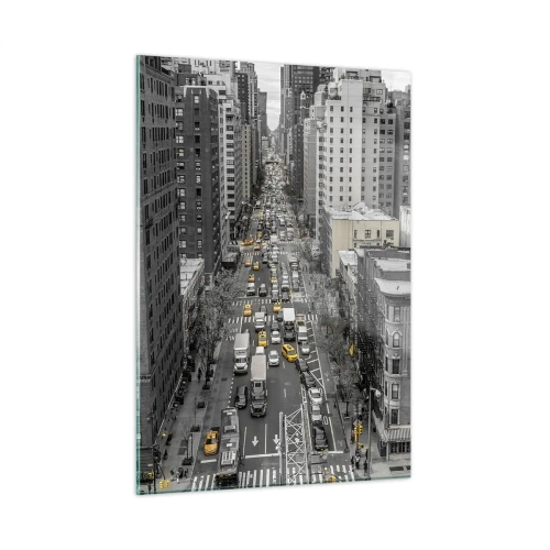 Schilderen op glas - New Yorks leven - 50x70 cm