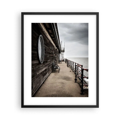 Poster in een zwarte lijst - De tijd bleef stilstaan - 40x50 cm