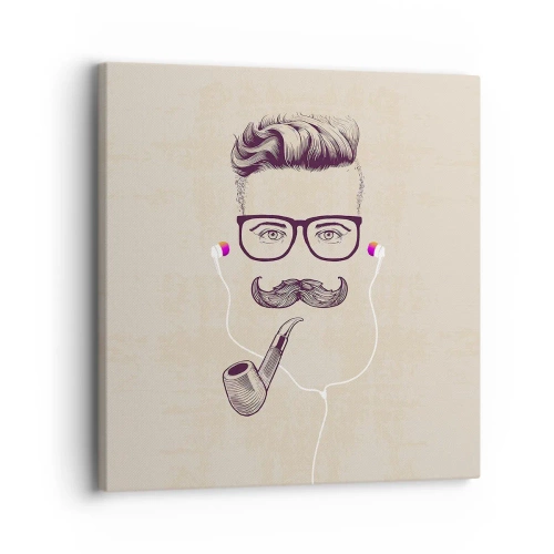 Schilderen op canvas - Een echte man? - 30x30 cm