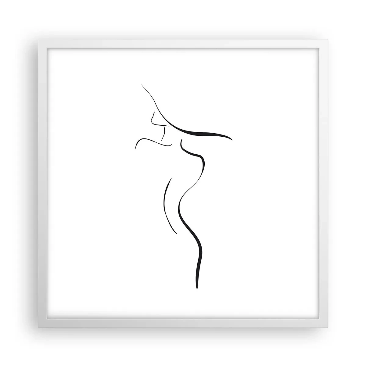 Poster in een witte lijst - Ongrijpbaar als een golf - 50x50 cm