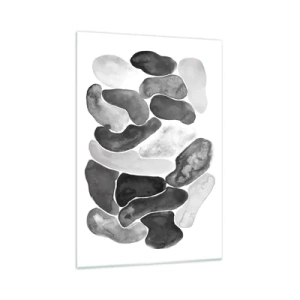 Schilderen op glas - Rotsachtige abstractie - 70x100 cm