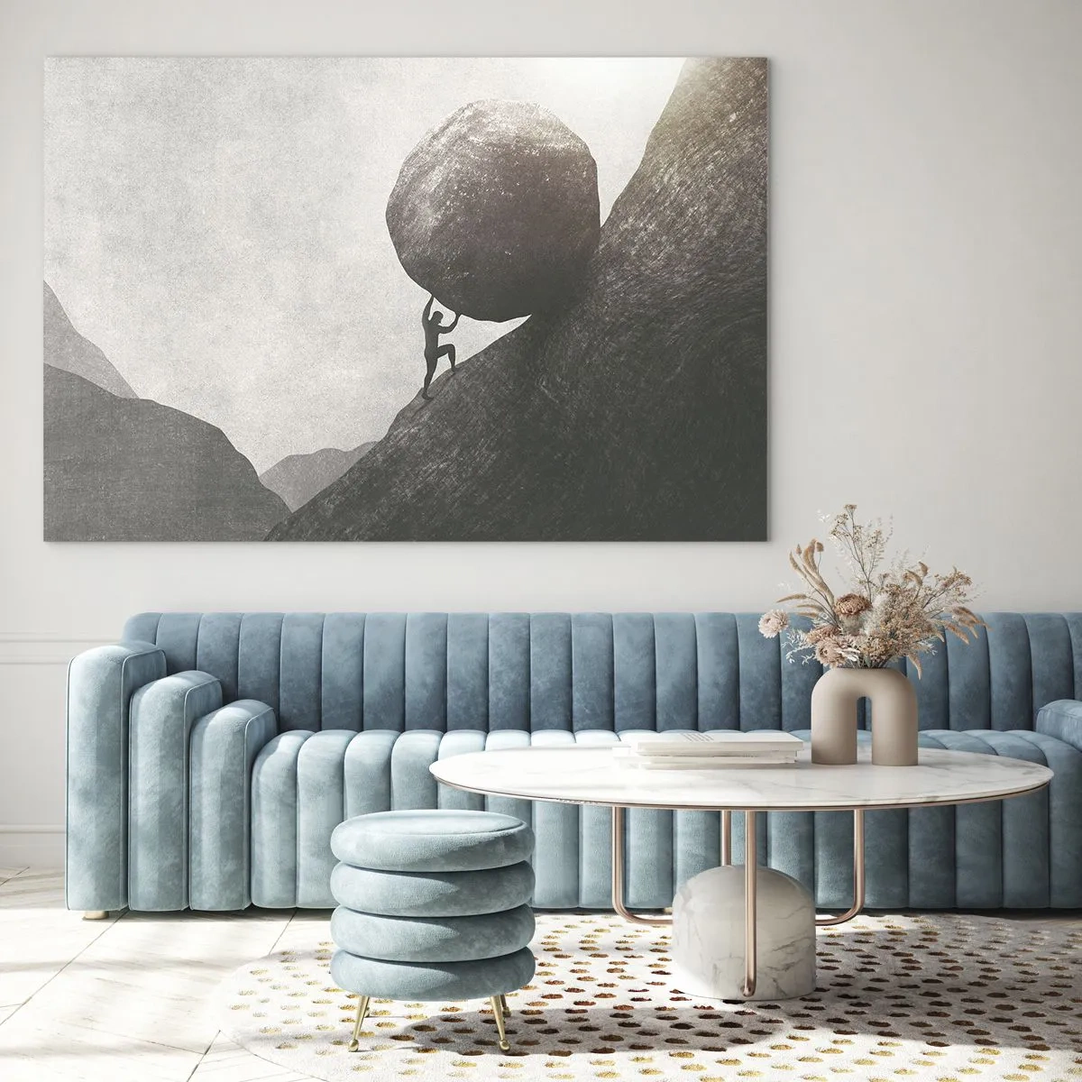 Schilderen op glas - Ik geloof tegen alle hoop in - 120x80 cm