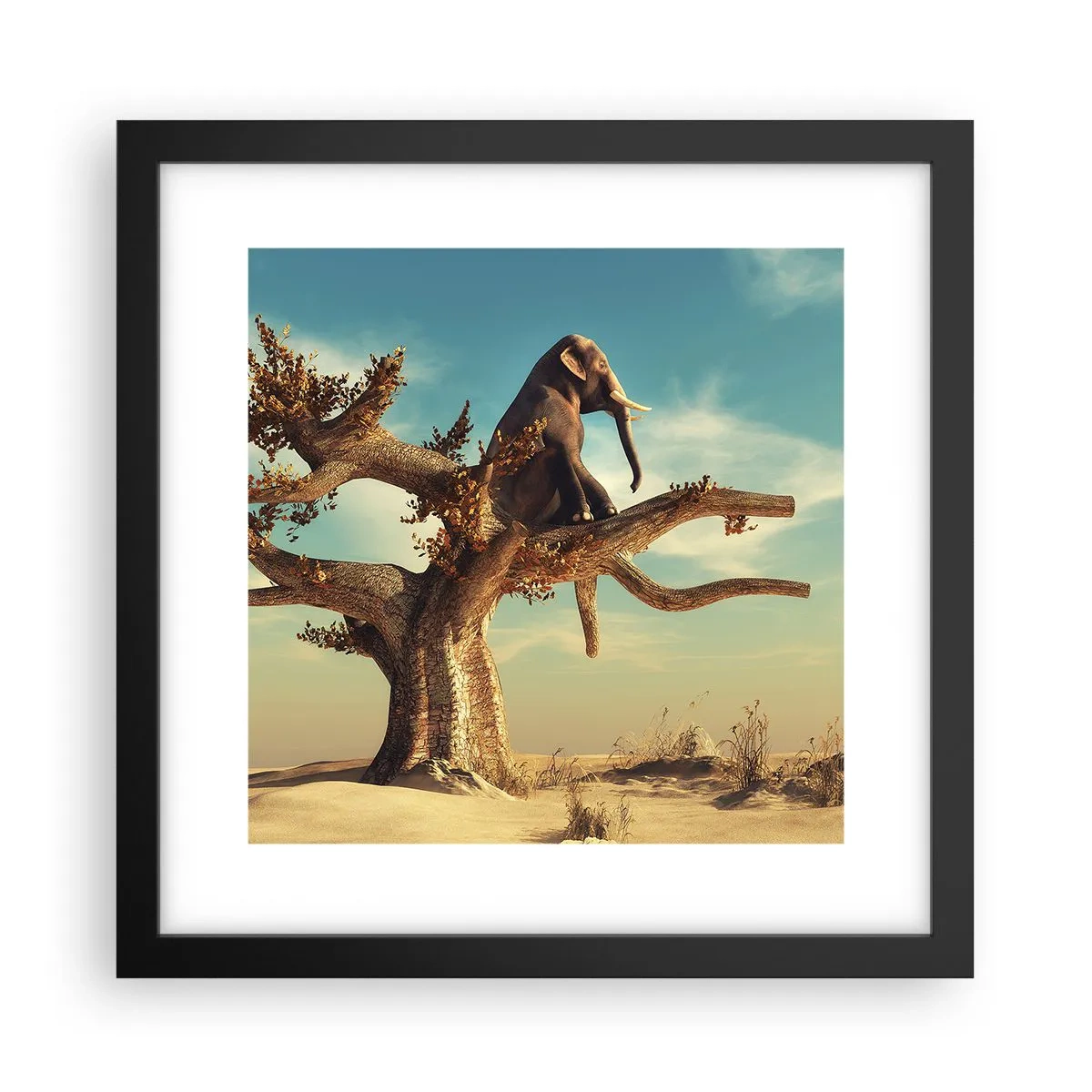 Poster in een zwarte lijst - Een nieuw gezichtspunt - 30x30 cm
