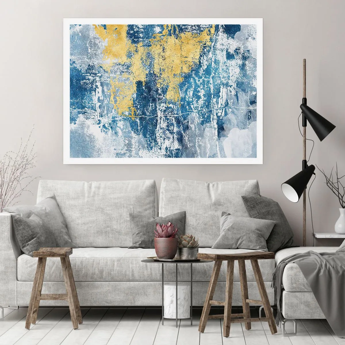 Poster - Abstractie vol met weer - 70x50 cm