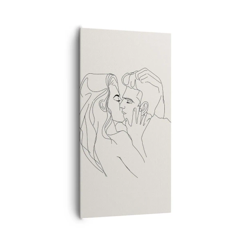 Schilderen op canvas - Verstrikt in gevoel - 65x120 cm